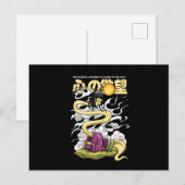 ヌケクビ日本の幽霊キャラクターと文字Illus ポストカード (正面/裏面)