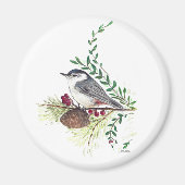 ヌサッチのバードアート マグネット (正面)