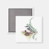 ヌサッチのバードアート マグネット (正面/裏面)