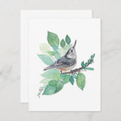 ヌサッチエレガントウォーターカラーノートカード (正面/裏面)