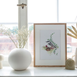 ヌサッチバードアートプリント ポスター