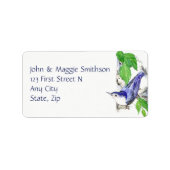 ヌサッチ水色の鳥の自然のアドレカスタムス ラベル (正面)