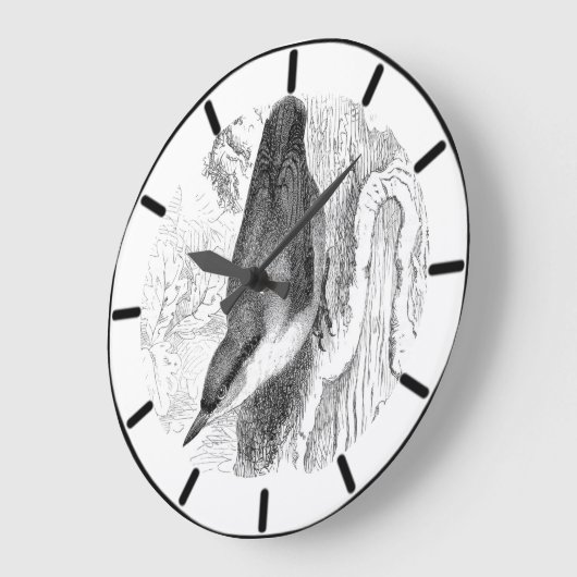 ヌサッチ英国鳥の大きな時計 ラージ壁時計 (傾斜)
