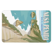 ヌサペニダビーチバリインドネシアヴィンテージ マグネット (横)