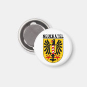 ヌシャテルコート・オブ・アームズ、スイス・キーチェーン マグネット (正面/裏面)