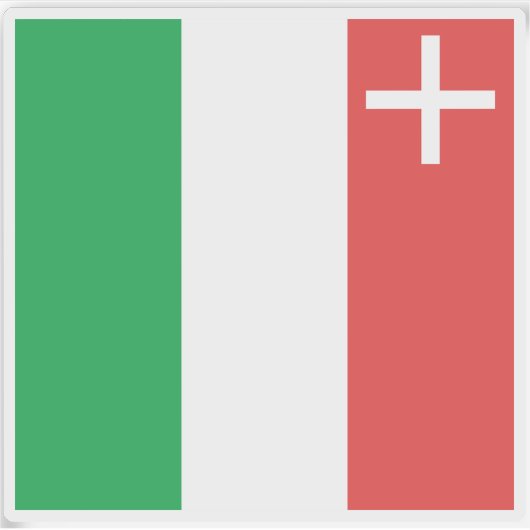 ヌシャテル州カントン国旗 シール (正面)