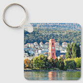 ヌシャテル、スイスの風景 キーホルダー (正面)