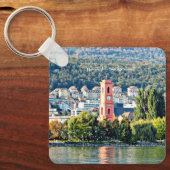 ヌシャテル、スイスの風景 キーホルダー (正面)