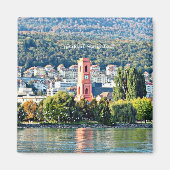 ヌシャテル、スイスの風景 マグネット (正面)