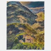 ヌシュヴァンシュタイン城，ドイツのアクリルアート フリースブランケット (正面)