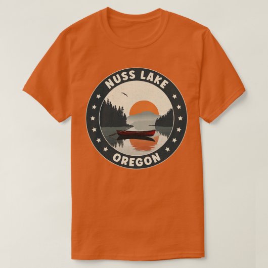 ヌスレイクオレゴンサンセット Tシャツ (デザイン正面)