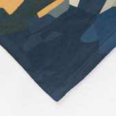 ヌックグリーンランドトラベルアートヴィンテージ フリースブランケット (角)