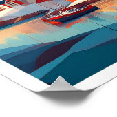 ヌックグリーンランド旅行芸術的カラフル ポスター (角)