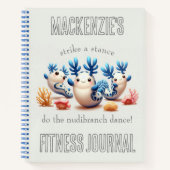 ヌディブおもしろいランカラフル・ダンス・フィットネス・ジャーナル ノートブック (正面)