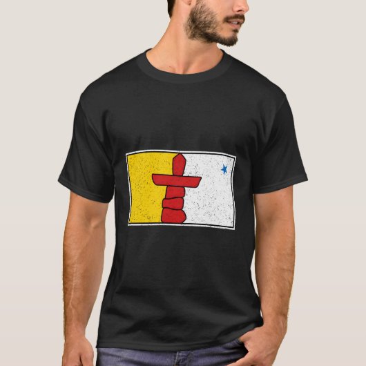 ヌナヴォット州旗カナダ北部 Tシャツ (正面)