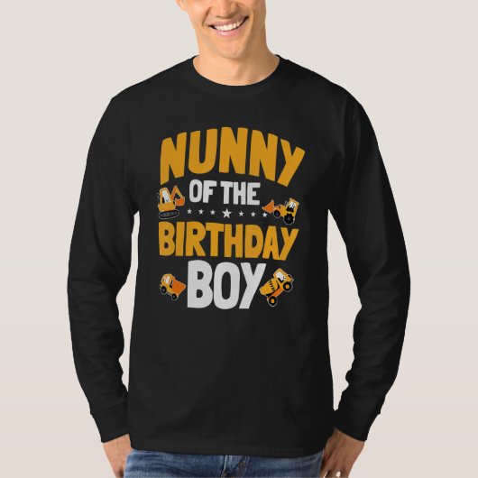 ヌニーオブザ誕生日ボーイ建築労働者Bday Tシャツ (正面)