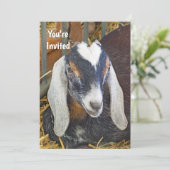 ヌビかわいらしアンヤギ写真誕生日 招待状 (スタンド正面)