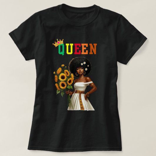 ヌビアの女王：デイジー 女性用Tシャツ Tシャツ (デザイン正面)