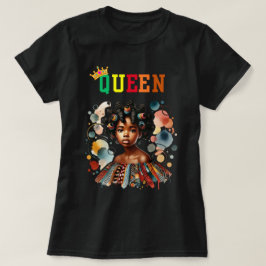 ヌビアの女王: 信じる女性のTシャツ Tシャツ