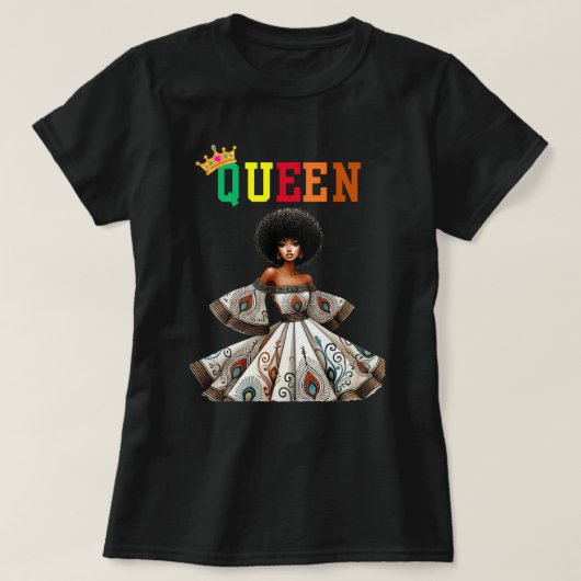 ヌビアの女王: Flyness 女性用Tシャツ Tシャツ (デザイン正面)