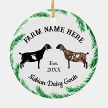 ヌビアパーソナライズされた乳製品ヤギ松リース