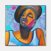 ヌビアプリンセス強力な黒人女性 マグネット (正面)