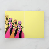 ヌビアンウーマンアートアフリカンアメリカン誕生日カード サンキューカード (内部)