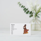 ヌビアンシスターベリーダンスビジネスカード 名刺 (スタンド正面)