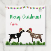 ヌビアンデイリーヤギのクリスマス フェイバータグ (裏面)