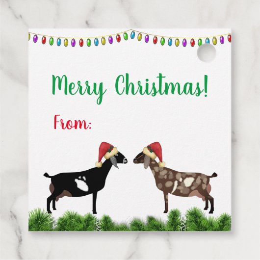 ヌビアンデイリーヤギのクリスマス フェイバータグ (裏面)