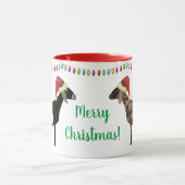 ヌビアンデイリーヤギのクリスマス マグカップ (中央)