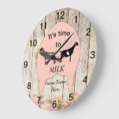 ヌビアンデイリーヤギ農場ウダー大時計 ラージ壁時計 (傾斜)