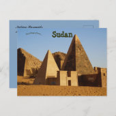 ヌビアンピラミッドMeroe Sudan ポストカード (正面/裏面)