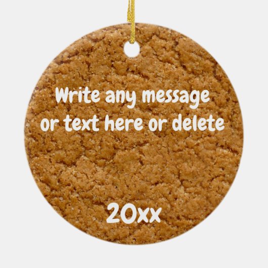 ヌビアンヤギのクリスマスホリデー セラミックオーナメント (裏面)