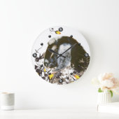 ヌビアンヤギポートレート絵を描のフローラウォールクロック ラージ壁時計 (ホーム)