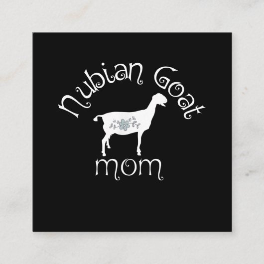 ヌビアンヤギ母ギフト スクエア名刺 (正面)