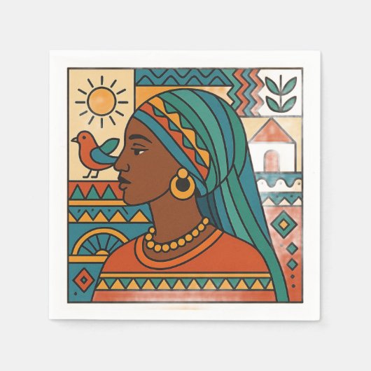 ヌビアン スタンダードカクテルナプキン (正面)