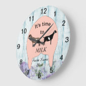 ヌビア乳製ヤギファームウッダーラージクロック ラージ壁時計 (傾斜)