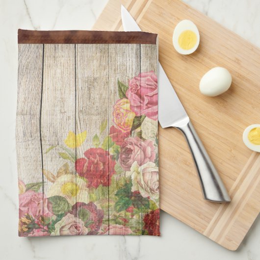 ヌビパーソナライズされたアの乳ヤギキッチンタオル キッチンタオル (四つ折り)