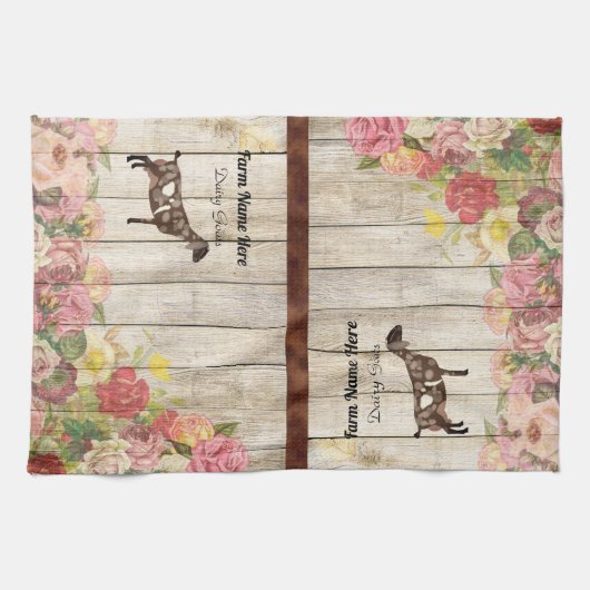 ヌビパーソナライズされたアの乳ヤギキッチンタオル キッチンタオル (横)