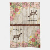 ヌビパーソナライズされたアの乳ヤギキッチンタオル キッチンタオル (縦)