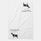 ヌビパーソナライズされたアの乳ヤギ キッチンタオル (縦)