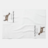 ヌビパーソナライズされたアの乳ヤギ キッチンタオル (横)