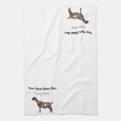 ヌビパーソナライズされたアの乳ヤギ キッチンタオル (縦)