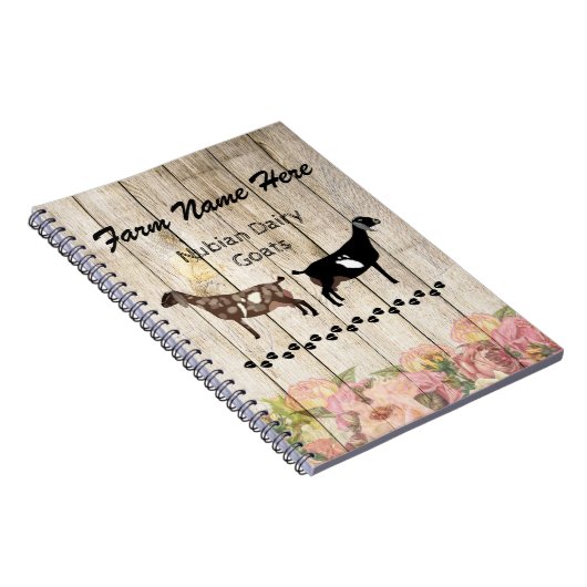 ヌビパーソナライズされたア酪農ヤギ農場 ノートブック (右側)