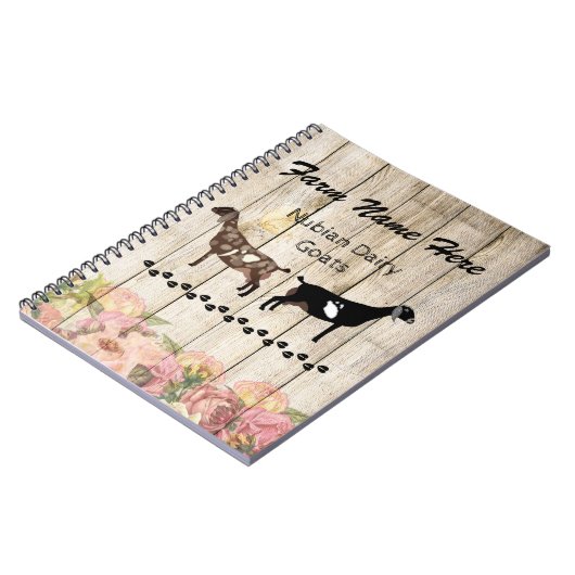 ヌビパーソナライズされたア酪農ヤギ農場 ノートブック (左側)