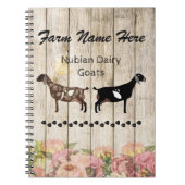 ヌビパーソナライズされたア酪農ヤギ農場 ノートブック (正面)