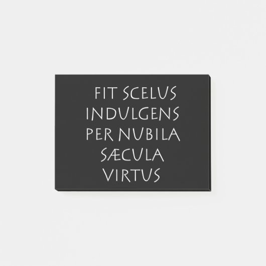 ヌビラセキュラvirtus当たりのフィットscelus放棄権 ポストイット (正面)