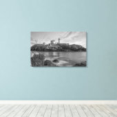 ヌブルライトハウスブラックアンドホワイト キャンバスプリント (インサイチュ (ウッドフロア))