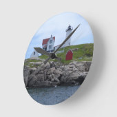 ヌブルライトハウスメイン ラウンド壁時計 (傾斜)